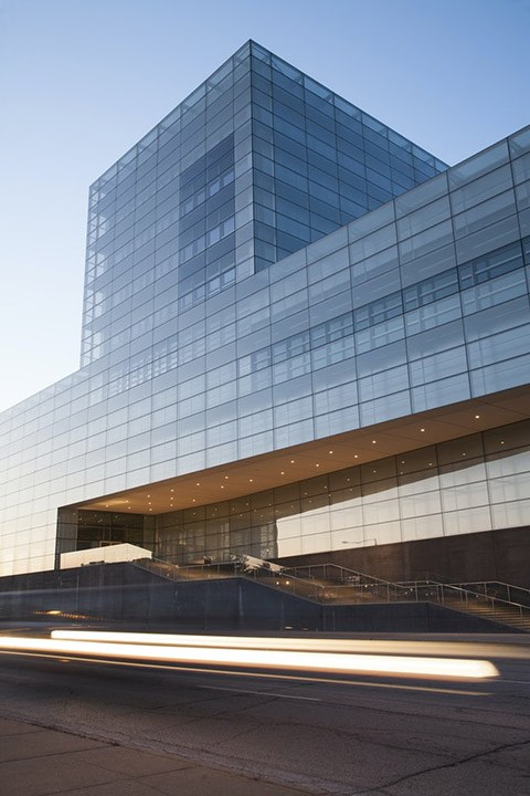 Modern glass commercial building